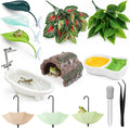 Windspeed 13Pcs Tree Frog Terrarium Accessories Kit with Plants and Others