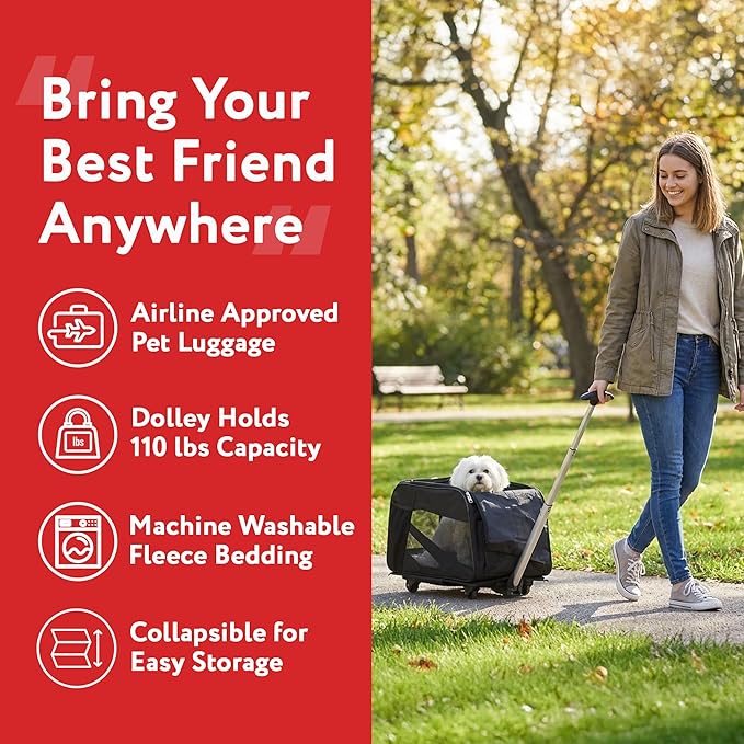 dbest products Rolling Pet Carrier - Image 7