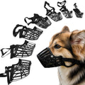 7PCS Dog Basket Muzzle Set, Anti Biting Barking Chewing Licking Scavenging, Adjustable Breathable Muzzles Kit, Comfortable Pet Mouth Care Cover Mesh Cage for Small, Medium, Large & Extra Dogs