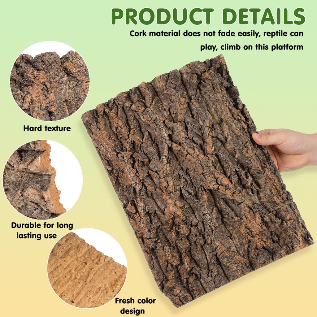 VANZACK Cork Bark Reptile Terrarium Background 15.72 X 11.79 inch
