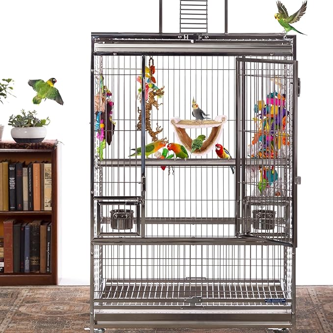 BWOGUE Winter Warm Bird Nest Bed Hanging Hammock Snuggle Hut Parrot House Tent - Image 6