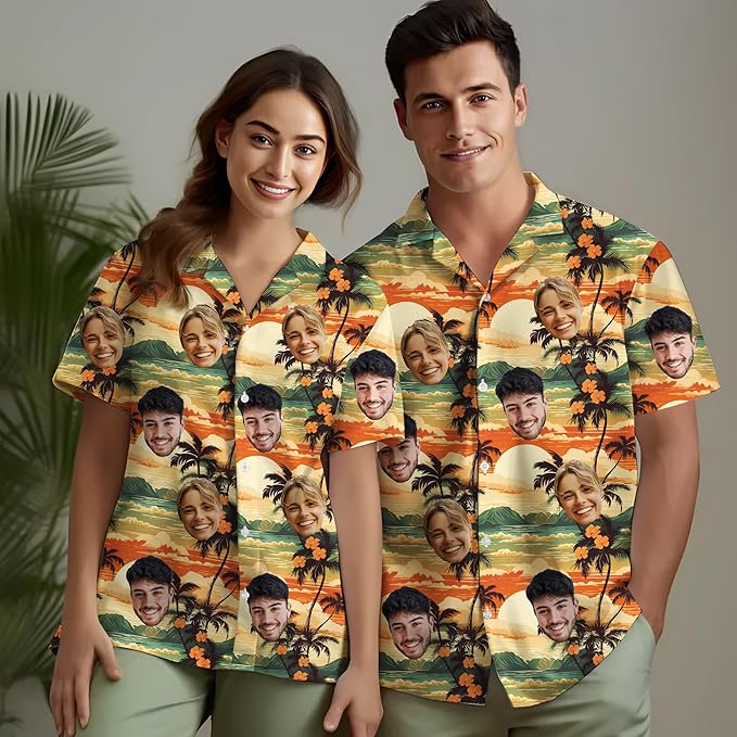Custom Hawaiian Shirt with Face Photo Picture - Image 3