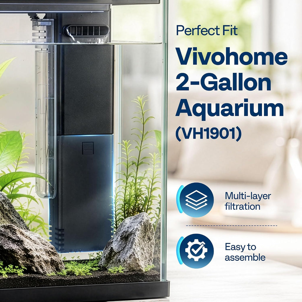 VIVOHOME 6 Pcs Filter Cartridges Replacement for 2 Gallon Fish Tank