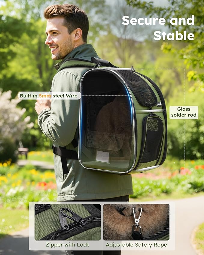 Pecute Expandable Cat Backpack Carrier, Backpack - Image 5