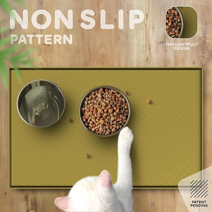 Dog Food Mat - 24x15 Raised Edges Dogs Mat - Image 4
