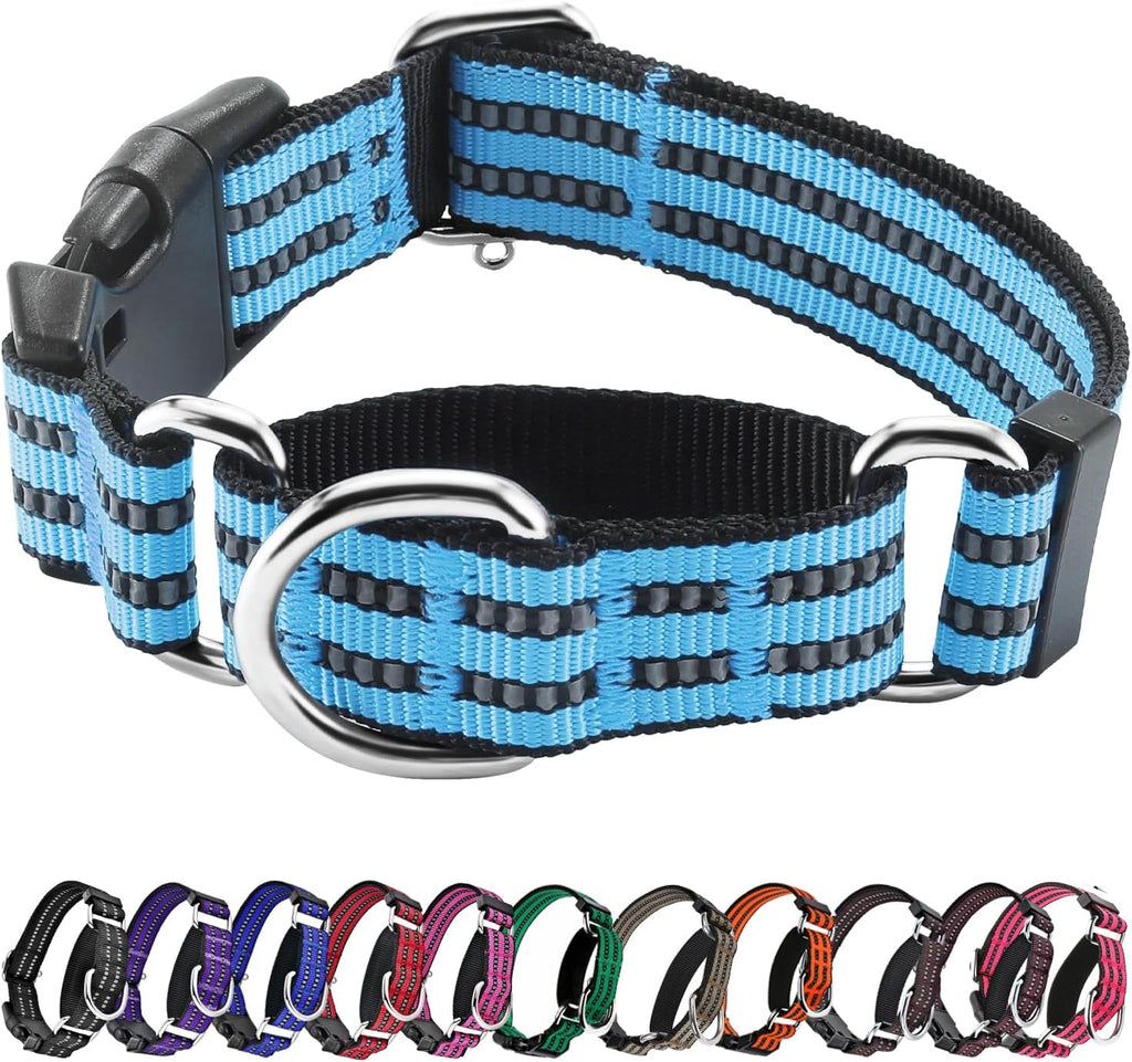 Martingale Collar for Dogs,Reflective Escape Proof,Coffee Brown,S