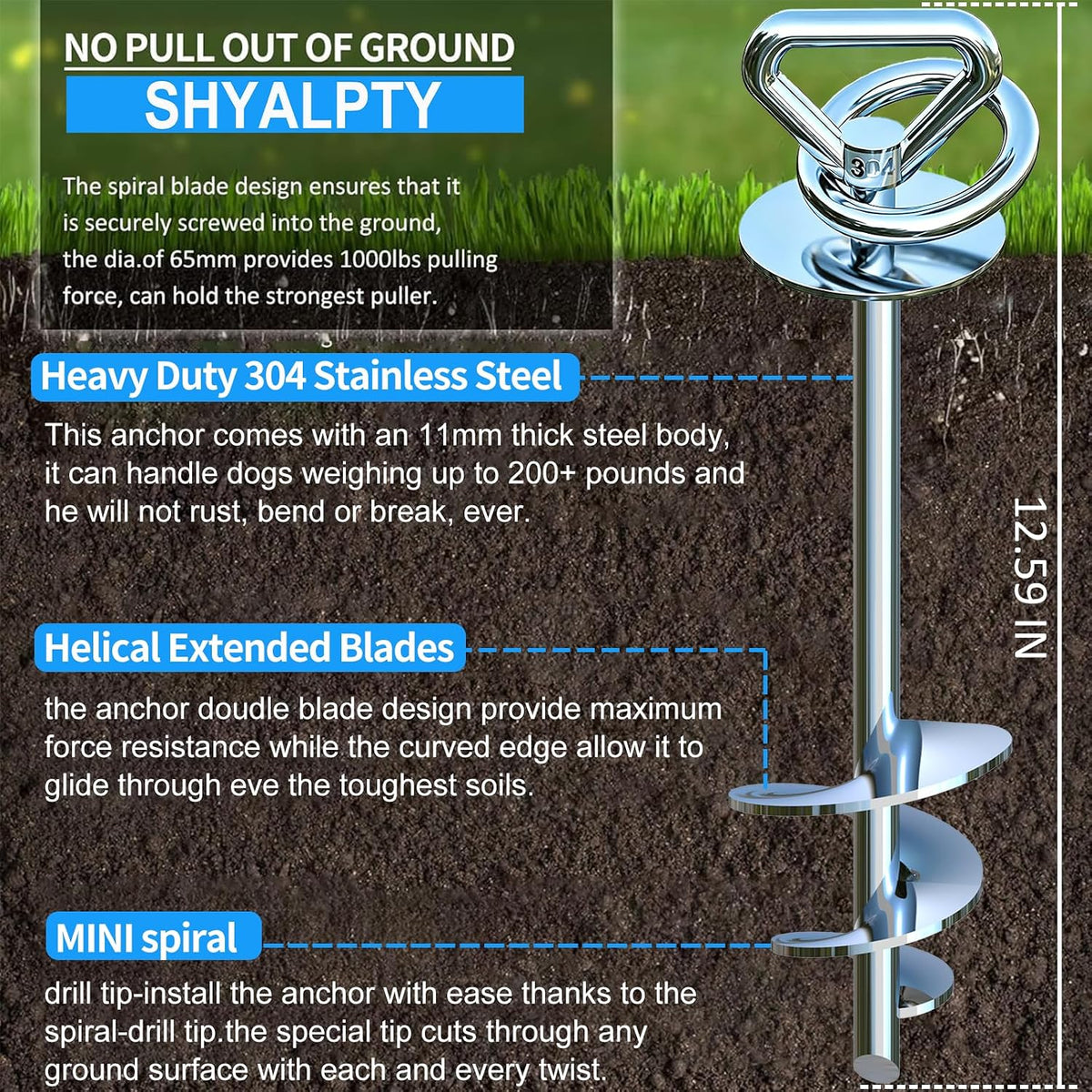 Dog Tie Out Cable and Stake for Camping,with 2x20FT Heavy Duty Cables(up to 200lbs),360°Swivel Dog Run Anchor- No Tangle,Dog Runner for Yard -Ideal for Outdoor Camping