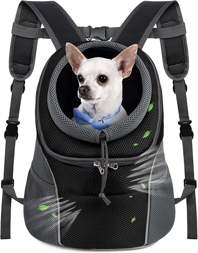WOYYHO Pet Dog Carrier Backpack Small Dog Front Backpack Ventilated Dog Carrier by WOYYHO