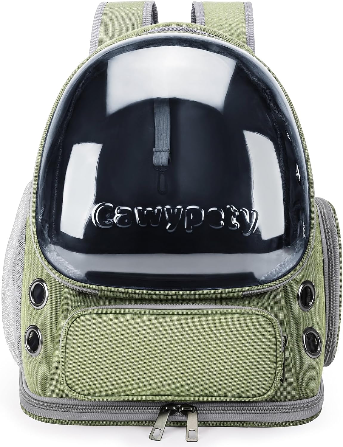 Cawypety Cat Backpack Carrier, Breathable Cat Carrier Large Space Bubble Pet Backpack for Kitty Small Dog up to 15lbs, Transparent & Foldable Pet Carrier for Travel Hiking
