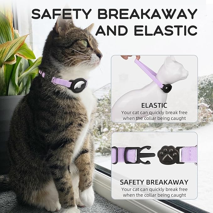 AirTag Cat Collars, Stretchy Collar - Image 3
