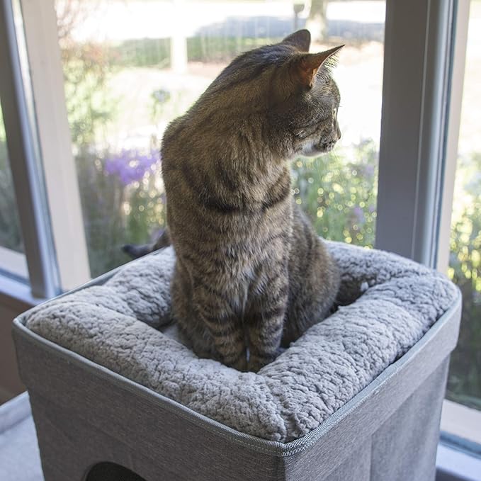 Kitty City Large Stackable Cat Condo & Cube House, Modular Indoor Cat Furniture - Image 8