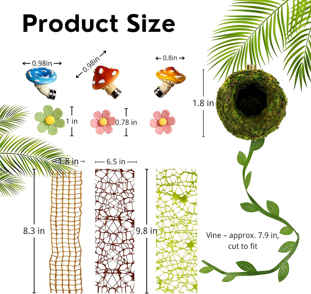 10 Pcs Jumping Spider Accessories Kit for Enclosure Decor