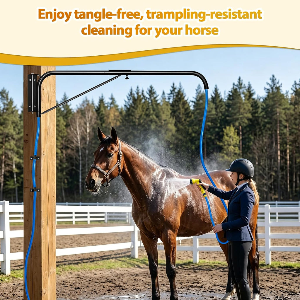 Adjustable Hose Spray Boom, Prevents Hose Tangling & Horse Trampling