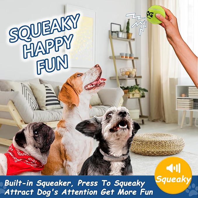 Large Squeaky Tennis Balls for Dogs - Image 4