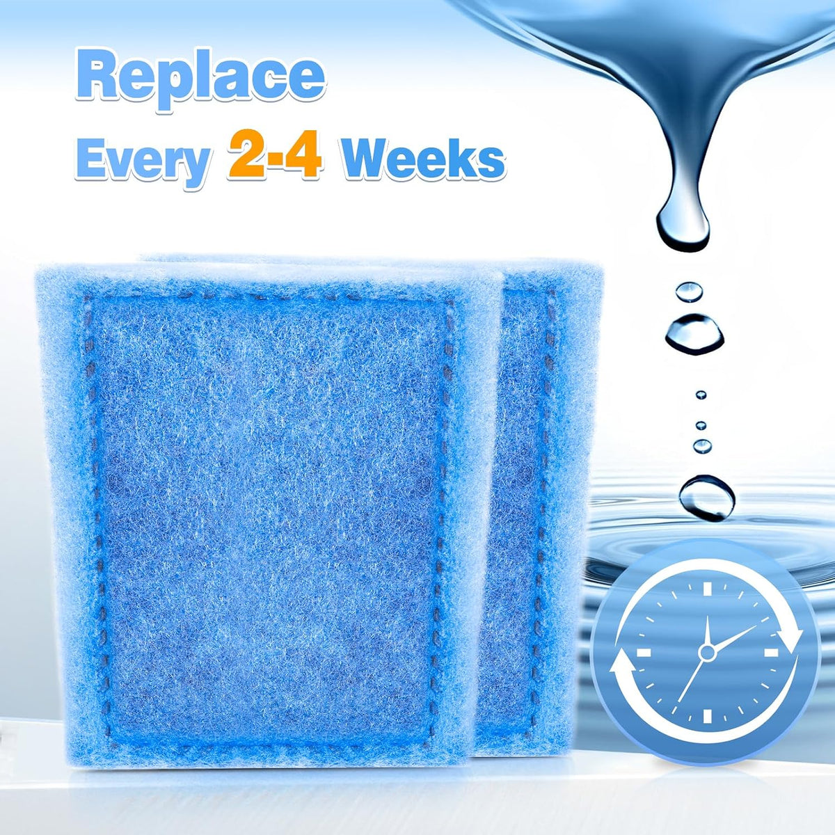 8 Pack Rite-Size C Filter Cartridges Compatible with MarineLand Filters