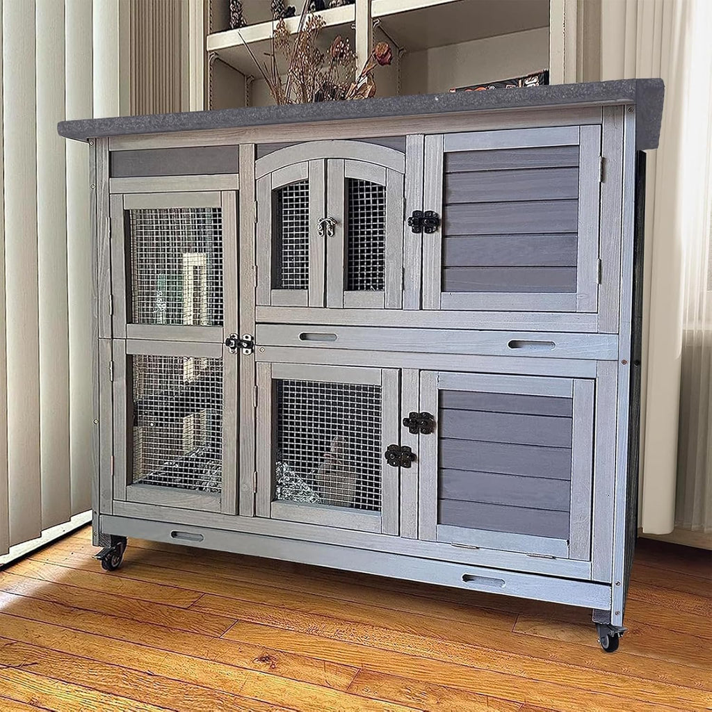 GUTINNEEN Rabbit Playpen Bunny Run Extension Indoor Small Animal Playpen