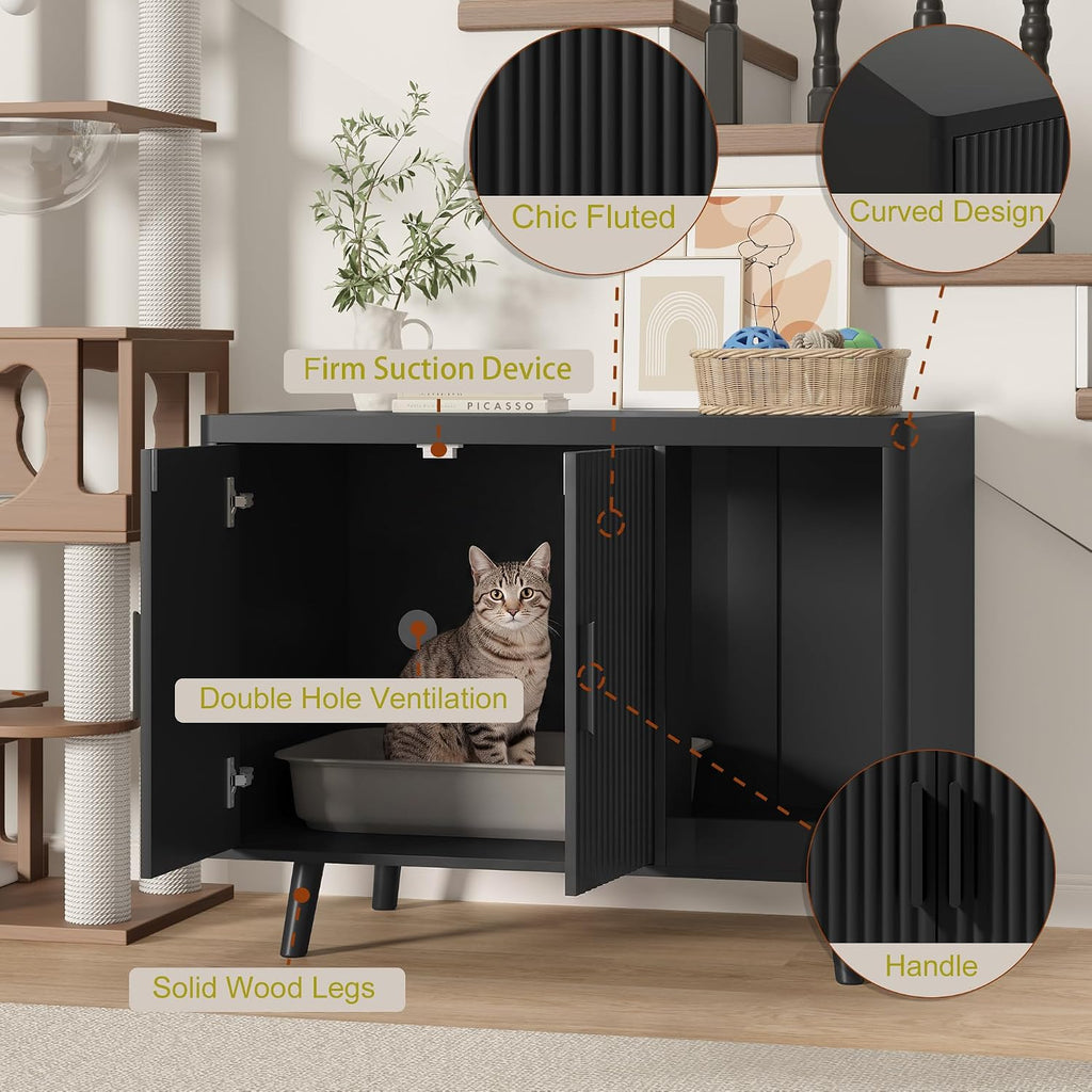 Cat Litter Box Enclosure, 30.7" Hidden Litter Box Furniture