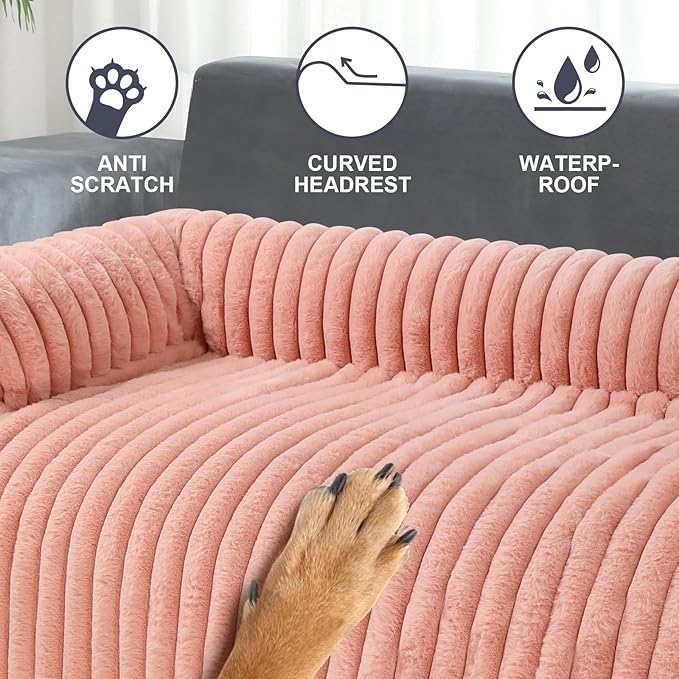Luxurious Dog Couch Bed, Washable Calming Dog Couch Cover, Removable Couch - Image 4