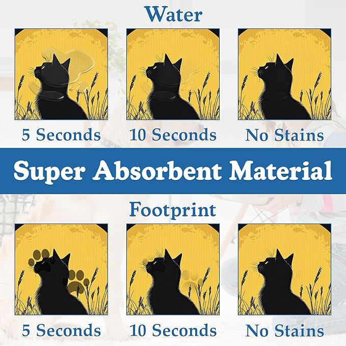 Giner Cat Moon Pet Food Mat for Cats and Dogs–Christmas Stocking Absorbent - Image 3