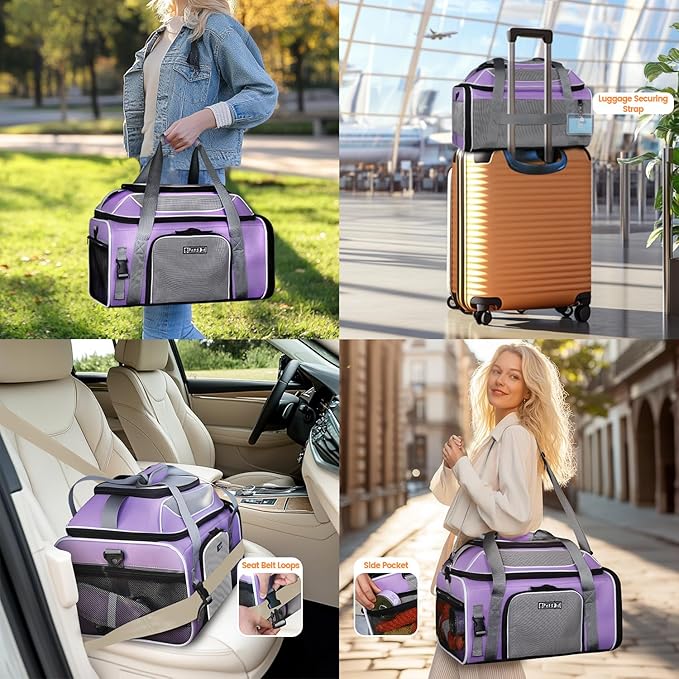 Petskd Top-Expandable Pet Carrier 19x13x9 Inches Southwest Allegiant Airlines - Image 7