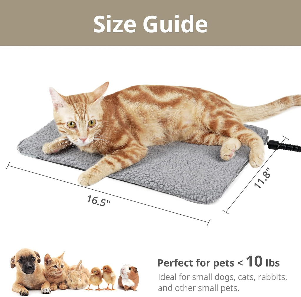 Outdoor Cat Heating Pad, Waterproof Housing, 16.5" x 11.8", 35W