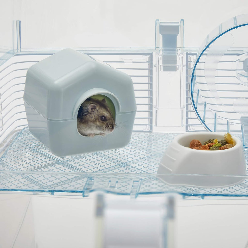 Ferplast Duna Space Hamster Cage, Extra-Deep 11.5-Inch Base Promotes Instinctual Burrowing While Containing Litter & Debris, Includes All Accessories and Play Tunnels, 22.6L x 18.7W x 21.5 Inches