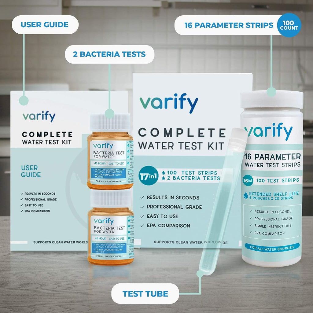 Varify 17-in-1 Complete Water Test Kit – Water Tester for Drinking Water
