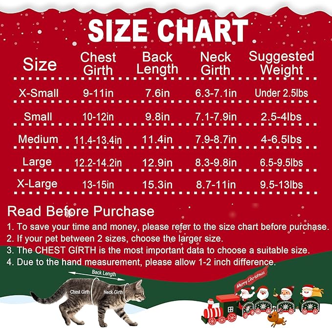 Cat Dog Christmas Sweater Pet Winter Warm Coat Pajamas Small Dog Sweaters - Image 3