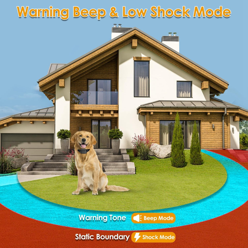 Wireless Electric Dog Fence System 1.2 Acre Pet Boundary Containment