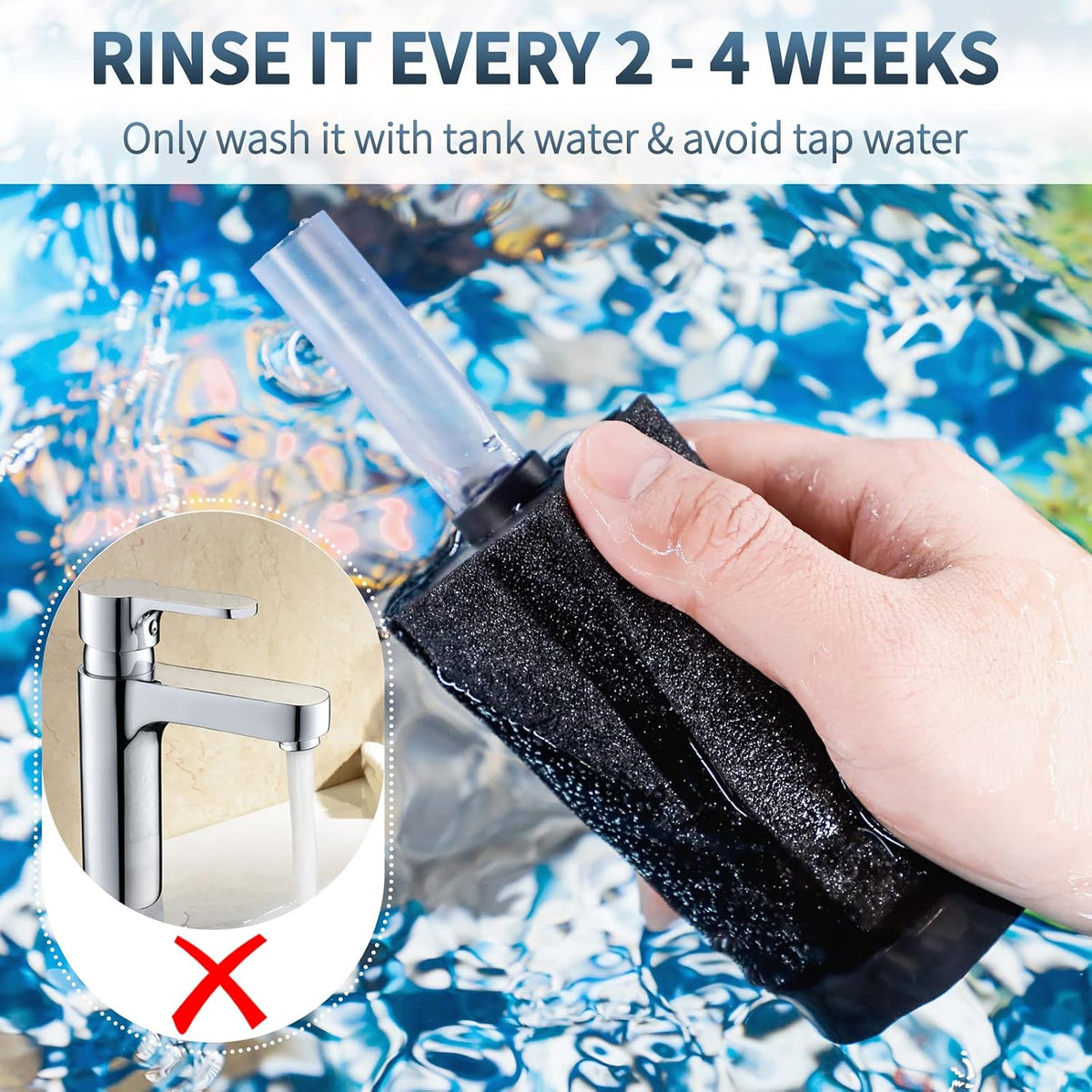 Pawfly Aquarium Bio Sponge Filter Quiet Betta Fry Shrimp and Small Fish Foam Filter for Fish Tanks up to 20 Gallons, 3 Pack