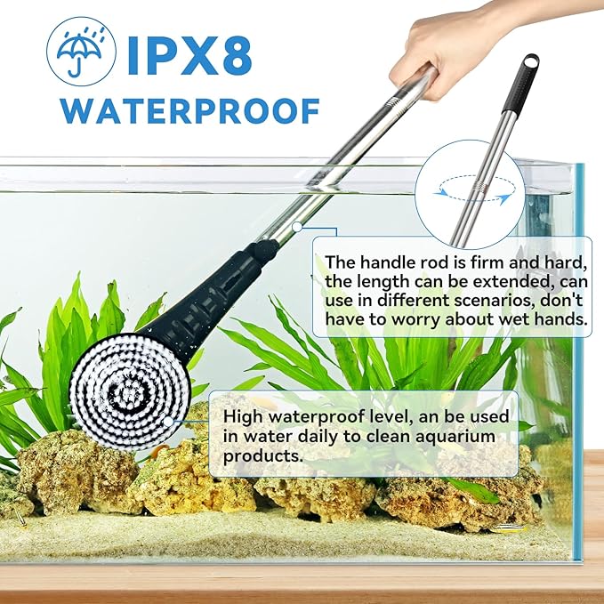 hygger IPX8 Electric Aquarium Cleaning Brushes, Rechargeable Cleaner Tools Kit - Image 4