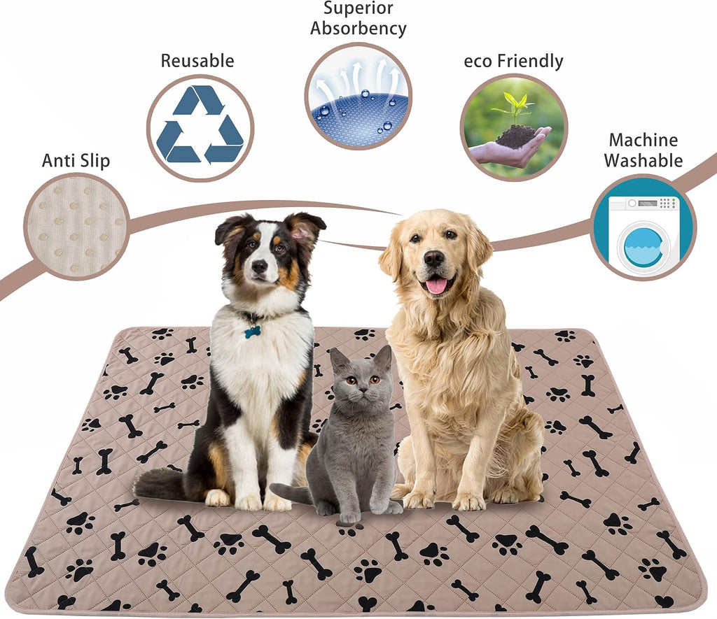 Waterproof Dog Bed Cover - nanbowang Pet Blanket Sofa Couch Furniture Protector for Kids Children Dog Cat, Reversible (40x50 Inch Pack of 1, Beige)
