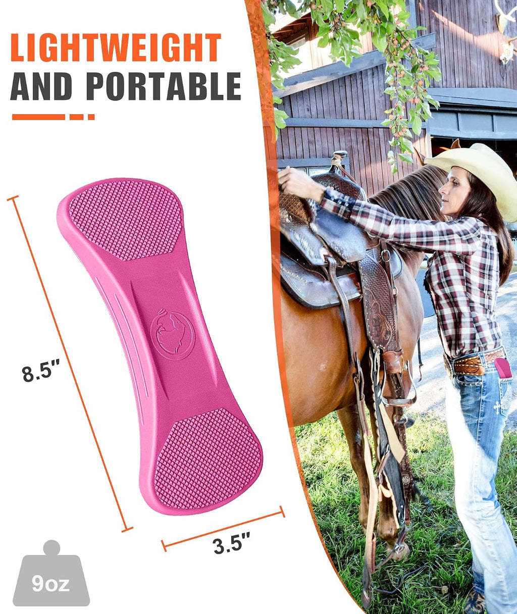 Horse Grooming Shedding Tool - Blade-Free Horses Brush for Grooming Kit Supplies, Pink
