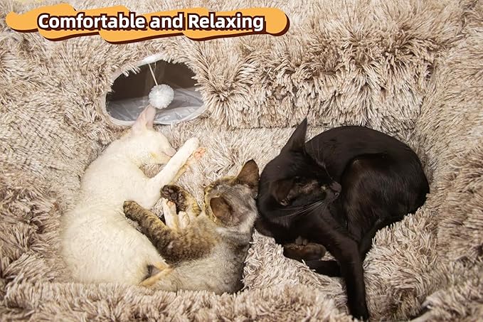 XxingSheep 4 Cave Shuttled XL Cat Tunnel Bed - Image 3