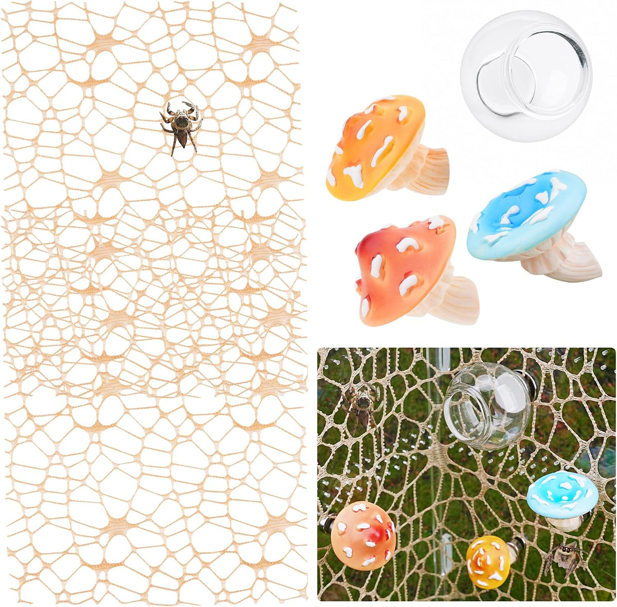 Jumping Spider Accessories for Decor Jumping Spider Enclosure Accessories 4 Pcs