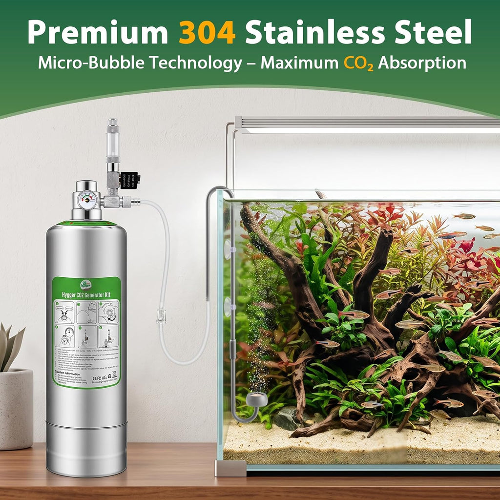 DIY Stainless Steel CO2 Difusser Atomizer, Adjustable Length (20-35 cm)