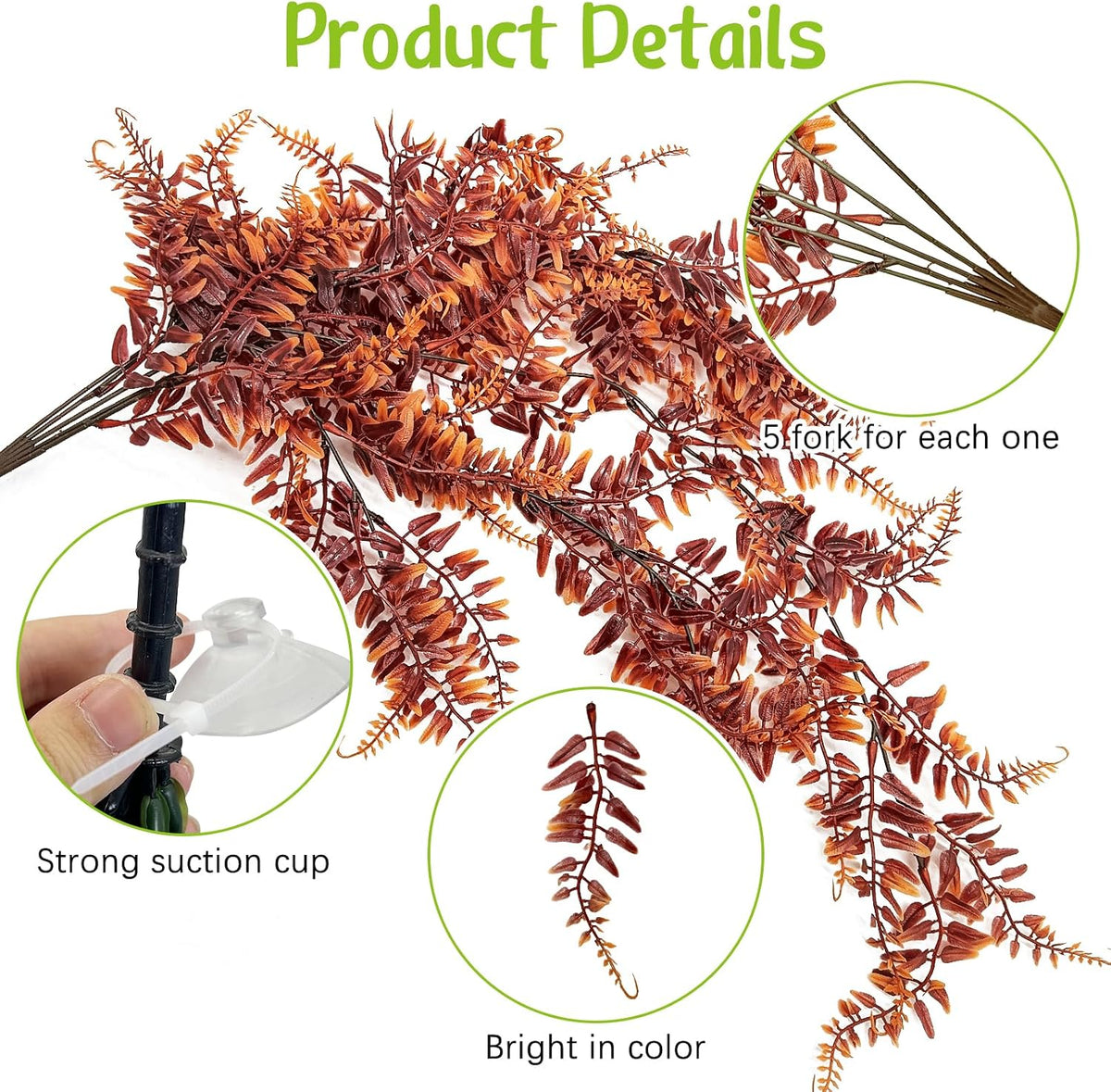 Hamiledyi Reptile Plants for Terrarium, Hanging Tank Greenery