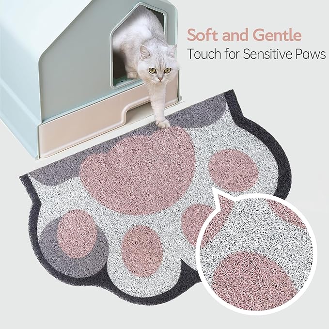 Cute Cat Litter Mat 24”x16”, Litter Box Mat, Litter Trapping Mat, Soft on Kitty - Image 6