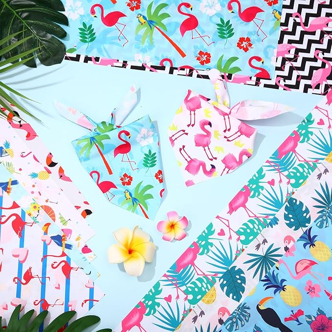 100 Pcs Dog Bandanas Bulk Hawaiian Dog Bandanas Summer 3 Sizes Washable - Image 4