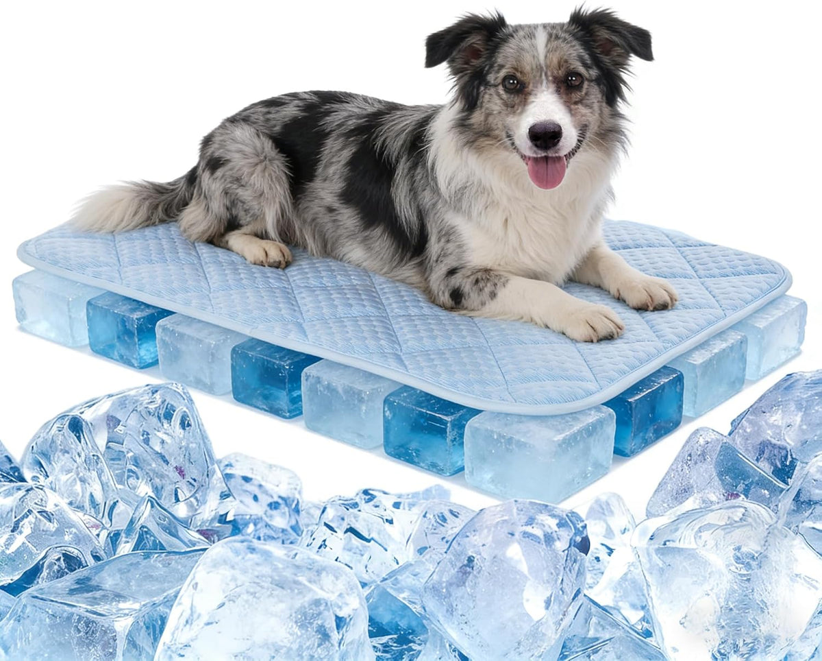 Cooling Mat for Dogs, Thick & Double-Sided Dog Cooling Mat, Self-Cooling Dog Bed with Arc-Chill Technology, Washable Portable Dog Cooling Mat for Couch, Crate & Car (XL - 44 x 32 Inch)