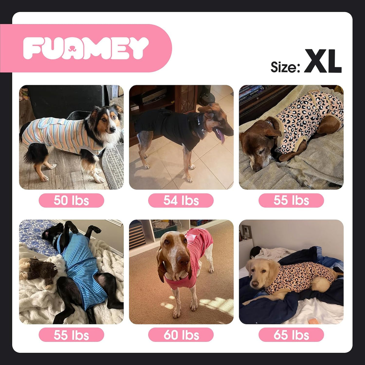 FUAMEY Recovery Suit for Dogs After Surgery,Soft Breathable Dog Bodysuit