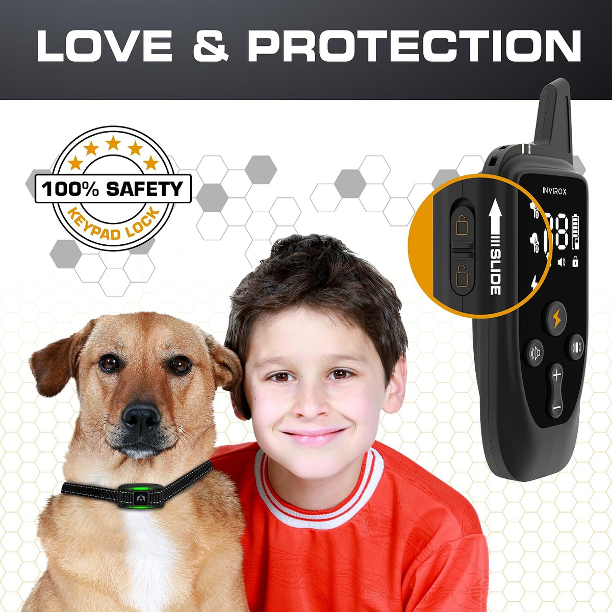 INVIROX Dog Training Collar with Remote, Shock Collar for Dogs, 3300 ft