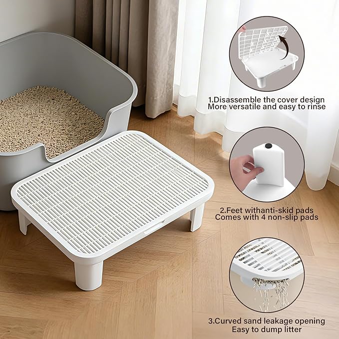 Adjustable Cat Step Ramp, Double Layer Litter Box Step - Image 2