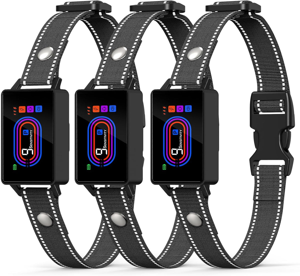 Dog Bark Collar, Bark Collar for Large Medium Small Dogs 5-130 lbs - Smart Rechargeable Anti-Barking Training Collar with 10 Adjustable Sensitivity-Bark Collars with Beep Vibratio