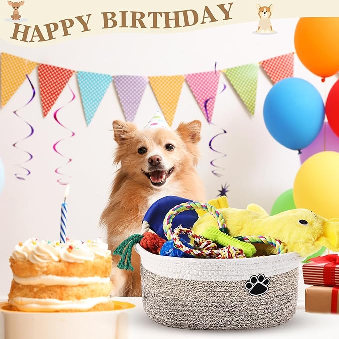 Zopeal Puppy Dog Toy Gift Storage Basket - Image 6