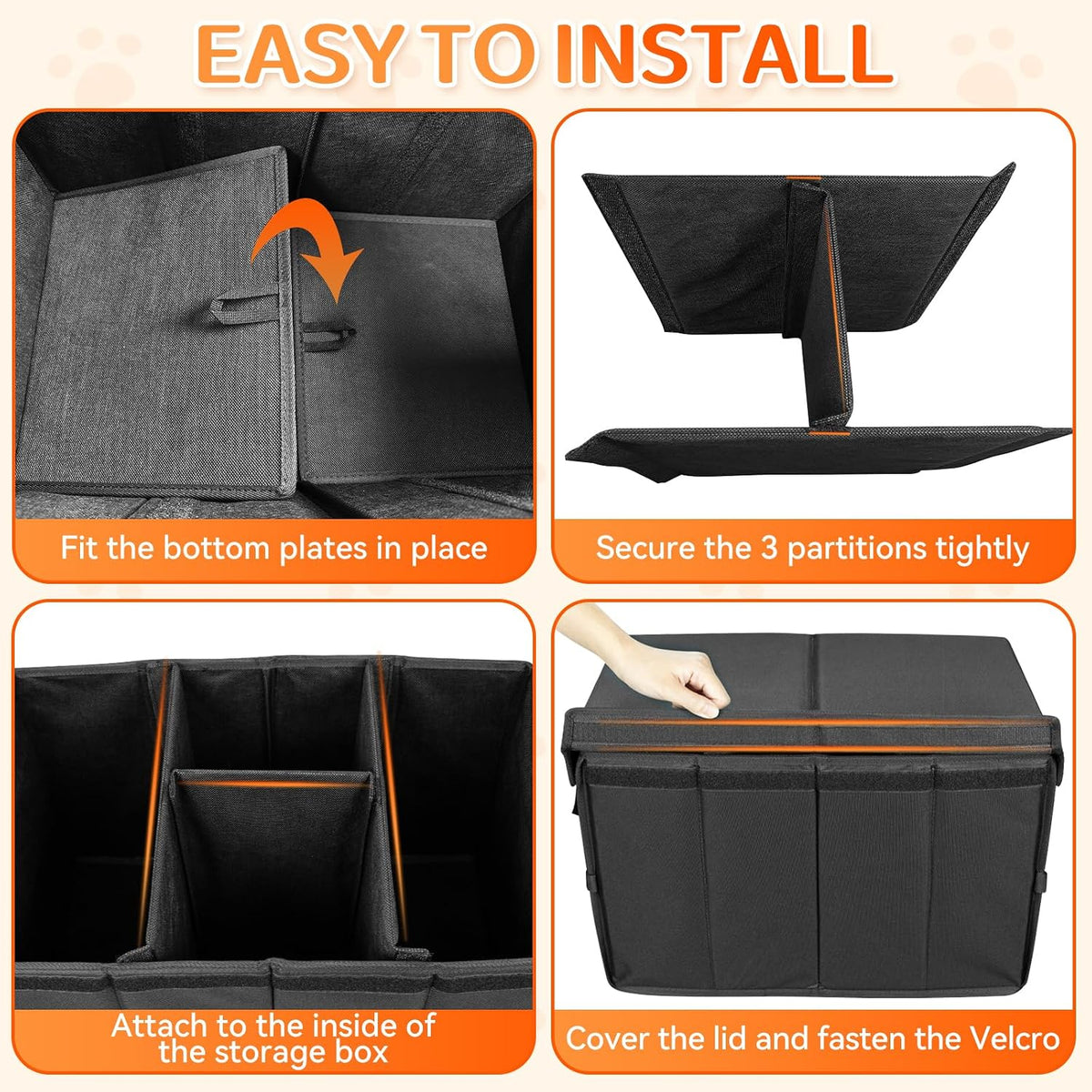 Car Seat Extender for Dogs, Backseat & Frontseat Extender for Large Dog up to 200 LBS, Foldable Seat Gap Filler for Most Cars with Detachable Lid