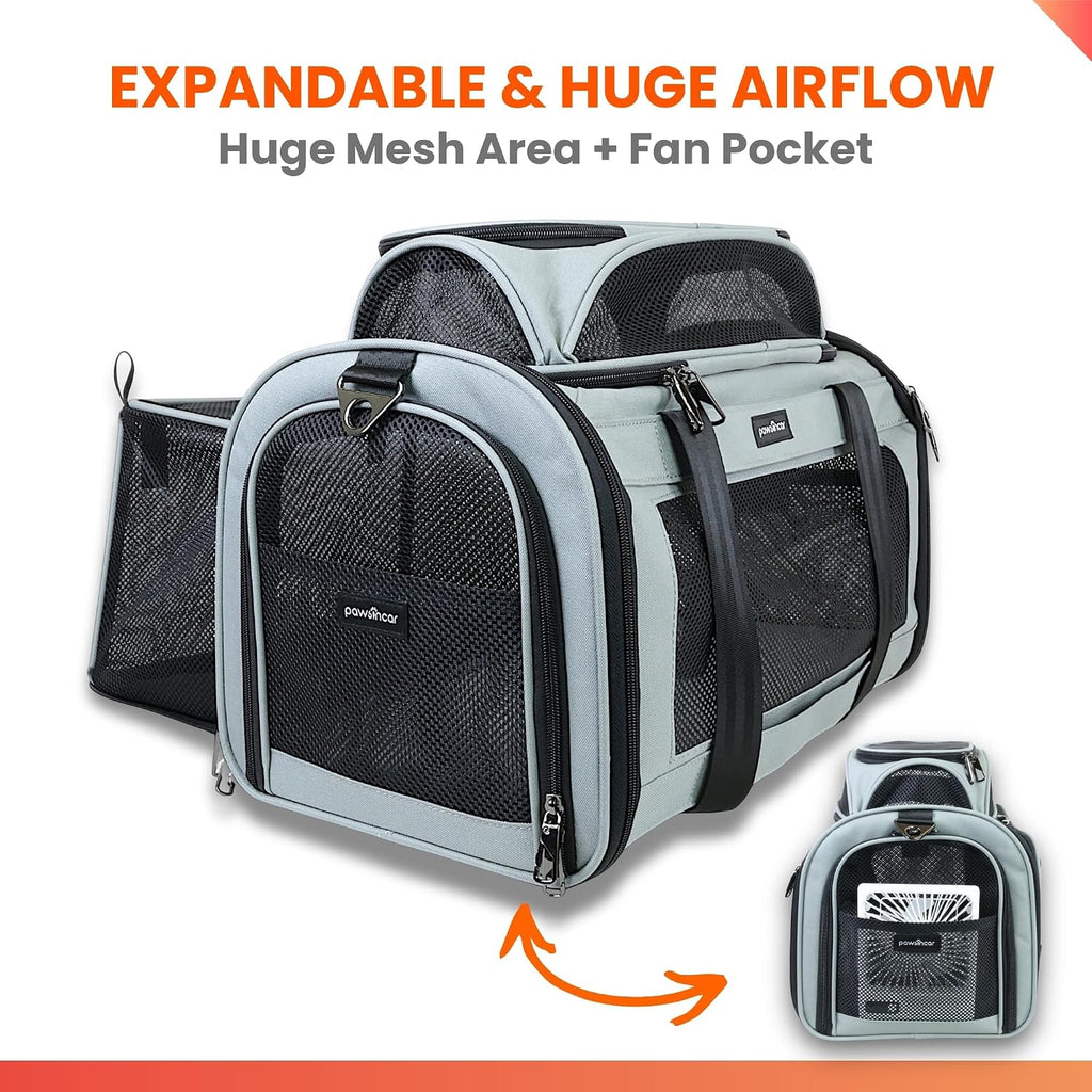 Crash-Tested Top Side Expandable Cat Carrier for Crash Protection