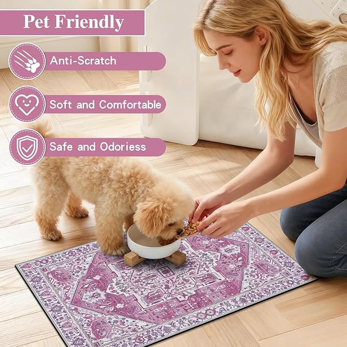 famibay Dog Food Mat, Absorbent Cat Dog Mats - Image 5