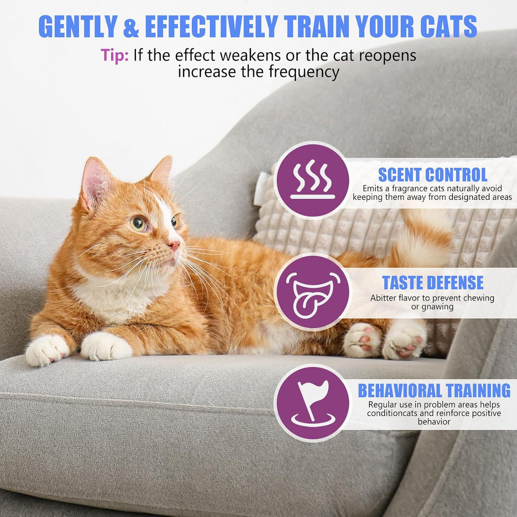 Cat Deterrent Spray 2 Pack, Anti-Scratch & Marking Training Aid for Cats