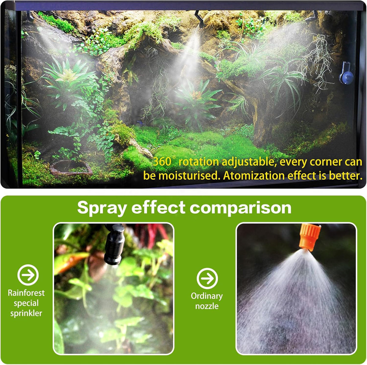 MYGIIKAKA Automatic Reptile Misting System, Reptile Humidifier Fogger
